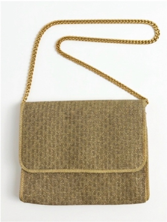 Dior Handbags - Dior Gold Lurex Metallic Trotter Monogram Chain Shoulder Bag